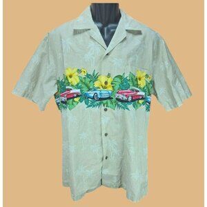 Pacific Legend Mens Classic Cars Hawaiian Shirt Large